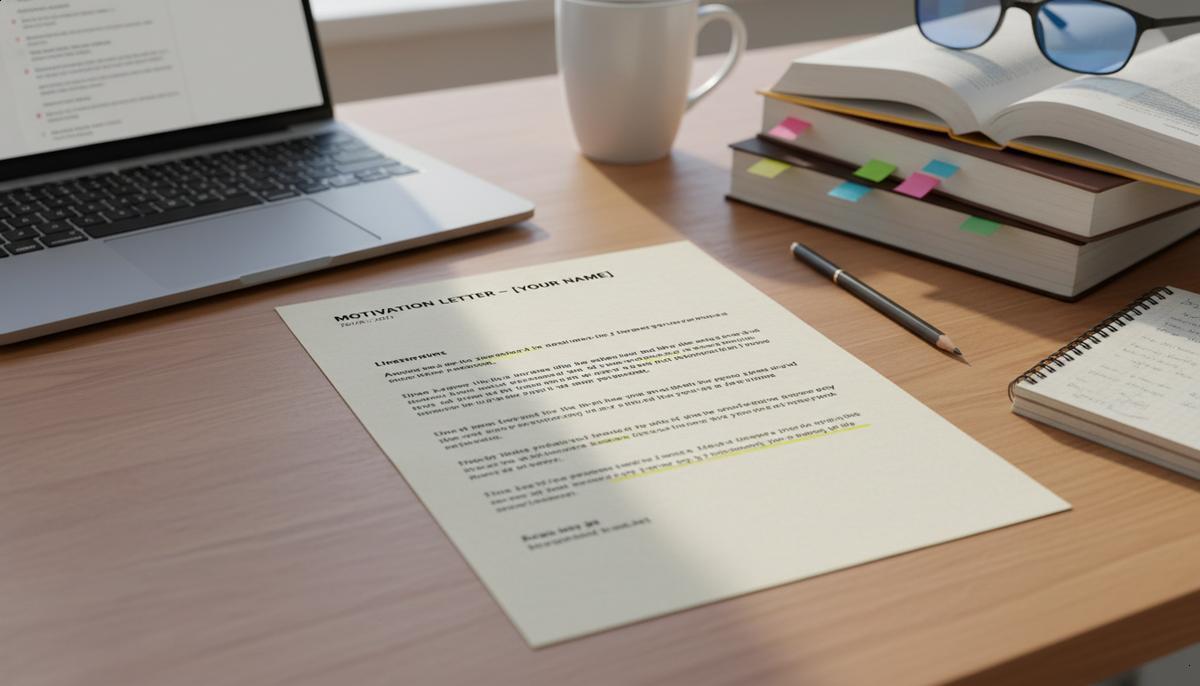 Técnicas para tornar a carta de motivação autêntica para mestrado na França